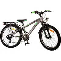 Tpfsports Cross Kinderfahrrad - Jungen - 20 Zoll - Rücktritt + Handbremse - 6 Gänge - Grau