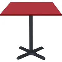 Restootab Tisch 70 x 70 cm – schlichtes rotes Dina-Modell