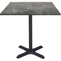 Restootab Tisch 70 x 70 cm – Modell Dina aus metallischem Stein