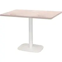 Restootab Tisch 120 x 70 cm – Rundes Bein aus weißer Bosco-Eiche