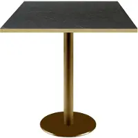 Restootab Tisch 70 x 70 cm Rom Bistro schwarzer Stein