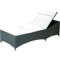 BURI Poly-Rattan Liege anthrazit