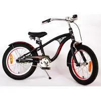 Tpfsports Miracle Cruiser Kinderfahrrad - Jungen - 16 Zoll - Rücktritt + Handbremse - Mattschwarz