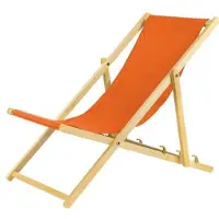 Sonstiges Liegestuhl orange 4er Set klappbar aus Holz-mit Absicherungssystem Klappstuhl Sonnenstuhl Strandstuhl Holzklappstuhl Gartenliegen Sonnenliege