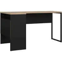Dmora Schreibtisch Patience 145.1x81x76.8h cm Schwarz 2 Schubladen