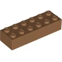LEGO 2x6 Stein 2456 - 250 Stück Mittleres Nougat