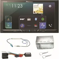Pioneer SPH-DA230DAB Bluetooth Carplay Android Auto Einbauset für Fox Polo 9N3