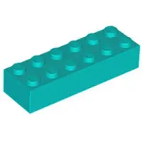 LEGO 2x6 Stein 2456 - 250 Stück Dunkles Türkis
