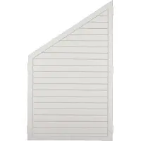 Tetzner & Jentzsch T&J Sichtschutzzaun LIGHTLINE Schrägelement weiß Sichtschutz Lamellenzaun, 90x150/90 cm, Ecke links