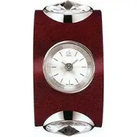 Calvin Klein Damenuhr Edelstahl Lederband Silber K4623138