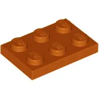 LEGO 2x3 Platten 3021 - 250 Stück Dunkles Orange
