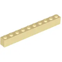 LEGO 250 Stück 6111 Stein Brick 1x10 Part Basic Steine 250 Beige