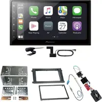 Pioneer SPH-DA250DAB CarPlay Android Auto Einbauset für Porsche Cayenne bis 2006