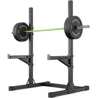 ATLETICA R7 Squat Rack | Force Set | 223 cm Höhe | Hantelstange, 70 kg Bumper Plates, Spotter Arms und J-Hooks inkl.