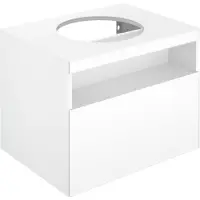 Keuco STAGELINE Waschtischunterschrank für Aufsatzwaschtische, 1 Frontauszug, ohne Hahnloch, 650x550x490mm, 32853970000