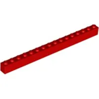 LEGO 100 Stück 2465 Stein Brick 1x16 Part Basic Steine 100 Rot