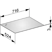 Keuco Edition 11 Abdeckplatte 722 x 524 mm für Sideboard / Waschtischunterbau - Anthrazit Glas / Lack Matt - 31322119002
