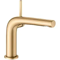 Keuco EDITION 400 Einhebel-Waschtischmischer 120, ohne Ablaufgarnitur, Ausladung 153mm, 51504250102, Farbe: Messing gebürstet