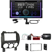 JVC KW-DB95BT Bluetooth Digitalradio USB CD Einbauset für Mazda 2 2008-2014