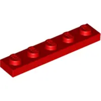 LEGO 1x5 Platte 78329 - 250 Stück Rot