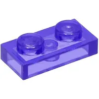 LEGO 250x 1x2 Platten 3023 - Plate Trans - Lila - Trans-Purple