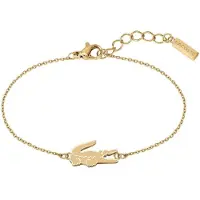 Lacoste Decent Gold Plated Bracelet For Women Crocodile 2040048