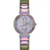 GUESS Damen Uhr Armbanduhr LILY GW0528L4 Edelstahl Regenbogenfarben