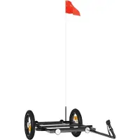 Syfax Fahrradanhänger Schwarz 122x53x28 cm Eisen