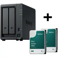 Synology Disk Station DS725+ NAS-Server + Plus 3.5" SATA 6Gb/s Festplatte 8 TB (2 x 4TB)