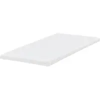Beliani Matratzentopper Weiß Memoryschaum 120 x 200 cm Polyester Bezug Komfort Schaumtopper