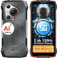 Blackview BL7000 orange Outdoor Smartphone Rugged – 6,78" FHD+ Display, 7500 mAh Akku, 120 Hz, 5G, 50 MP Kamera, Android 15, NFC, 8+256GB, Dual SIM, IP68/IP69K