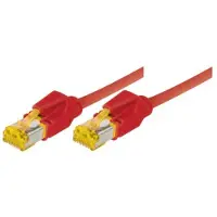 Tecline Patchkabel S/FTP, PiMF, Cat 6a, rot, 7,5 m Für 10 Gigabit/s, halogenfrei, mit Leoni-Kabel und Hirose