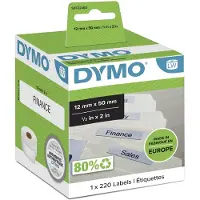 Dymo 99017 (S0722460) - (12 mm x 50 mm) - Schwarz auf weiß - Etikett