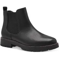 Jana Damenschuhe Reißverschluss Schaftstiefel Schwarz Freizeit