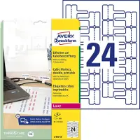 Avery L7950-20, White, Polyester, 60 mm, 40 mm, 480 pc(s), 20 sheets