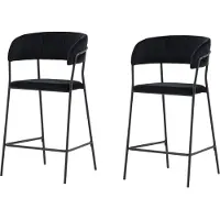 Venture Home Stuhl Lui Schwarz 2er-Pack