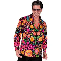 Widmann Neon Hippie Party Fashion Hemd