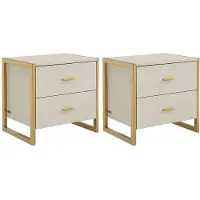 Vente-unique Nachttisch Ombrelia Beige 50 cm