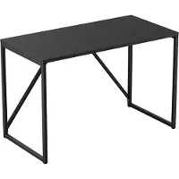 Oviala Moderner Schreibtisch L120 cm aus schwarzem Metall - Daisy