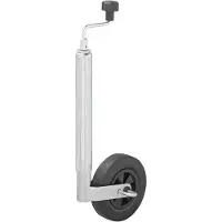 Moritz 341501V01 Stützrad 48 mm Kunststoff-Felge mit Vollgummi-Reifen 200 x 50 mm und Bremsfunktion