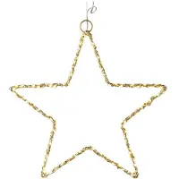 Wellhome Gold Leuchtender Metallstern Mit 120 Led-lichtern 30x0.5x30 Cm