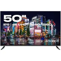 Japannext JN-IPS500UHD60F, 127 cm (50"), 3840 x 2160 Pixel, 4K Ultra HD, 8 ms, Schwarz