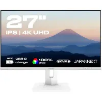 Japannext JN-IPS270UHD60F-C65W-HSP-W, 68,6 cm (27"), 3840 x 2160 Pixel, 4K Ultra HD, LED, 8 ms, Weiß