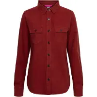 Narsaq Eqaluit Moleskin Shirt Women dark brick - Größe L NQ252214