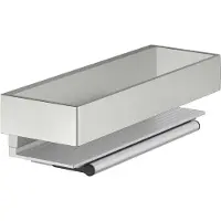 Keuco EDITION 11 Duschablage mit Glasabzieher, abnehmbar, 11159060000, Farbe: Edelstahl-finish