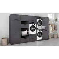 Möbel Kraft Aufsatzschrank WaschRaum , grau , Maße (cm): B: 67 H: 44 T: 68.0
