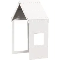 Syfax Dach für Kinderbett Weiß 55x84x132 cm Massivholz Kiefer