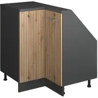 Vicco Dachschrägenschrank Eckschrank Rion, Artisan Eiche/Anthrazit/Anthrazit, 75.6 x 81.6 cm mit 1 Tür