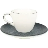 Bonna Mega - Espressotassen und Untertasse - 80 cc - Porcelain - 6er set