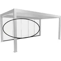Biohort Glasschiebetür "Klarglas Gr. 5,5 m für Pergola, verschiedene Farben" 512,5x 234,9 cm, Glaselemente aus 10 mm ESG
